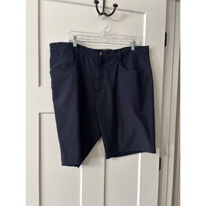 Footjoy Mens Golf Shorts Navy Blue FJ Logo Size‎ W40 Polyester Spandex Stretch